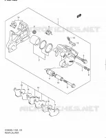 ETRIER DE FREIN ARRIERE (SV650SL1 E24) pour Suzuki SV 650 2011