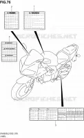 ETIQUETTE (SV650SL2 E02) pour Suzuki SV 650 2012