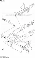 BRAS OSCILLANT ARRIERE (SV650SUL2 E24) pour Suzuki SV 650 2012