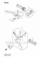 ENSEMBLE LEVIERS   POIGNEES (MODEL K8/K9) pour Suzuki SV 650 2008