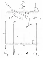 GUIDON (TS185ERCV P09/TS185ERW E01/TS185ERX E71) pour Suzuki TS 185 1997