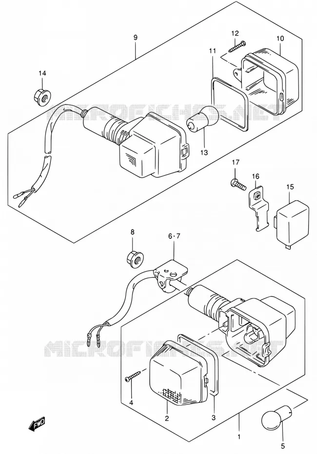 CLIGNOTANTS (P09) Suzuki MOTO 185 TS 1997  TS185ERCV