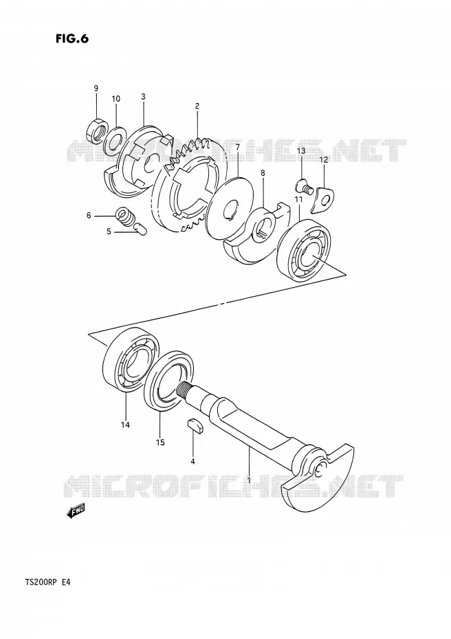 BALANCIER Suzuki MOTO 200 TS-R 1993  TS200R P (E04,E24)