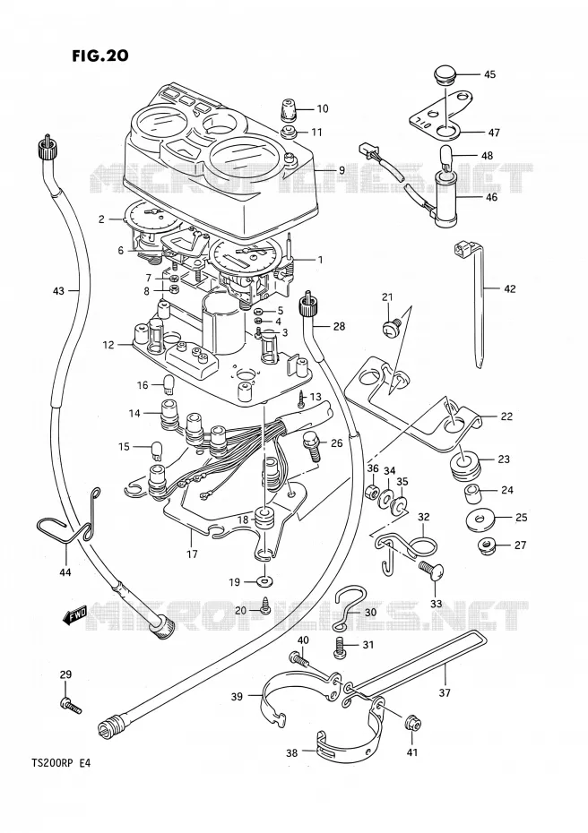 COMPTEUR Suzuki MOTO 200 TS-R 1993  TS200R P (E04,E24)