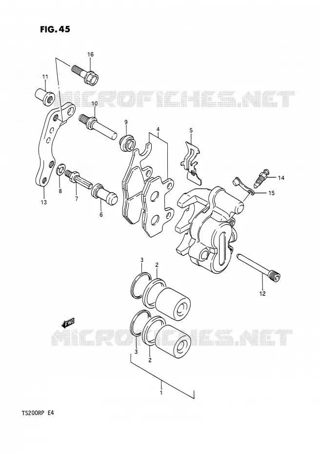 ETRIER DE FREIN AVANT Suzuki MOTO 200 TS-R 1993  TS200R P (E04,E24)