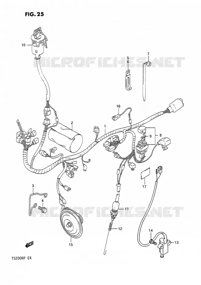 FAISCEAU ELECTRIQUE Suzuki MOTO 200 TS-R 1993  TS200R P (E04,E24)