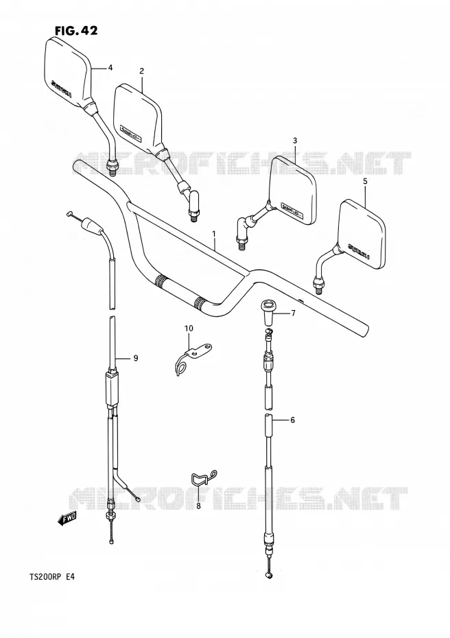 GUIDON Suzuki MOTO 200 TS-R 1993  TS200R P (E04,E24)