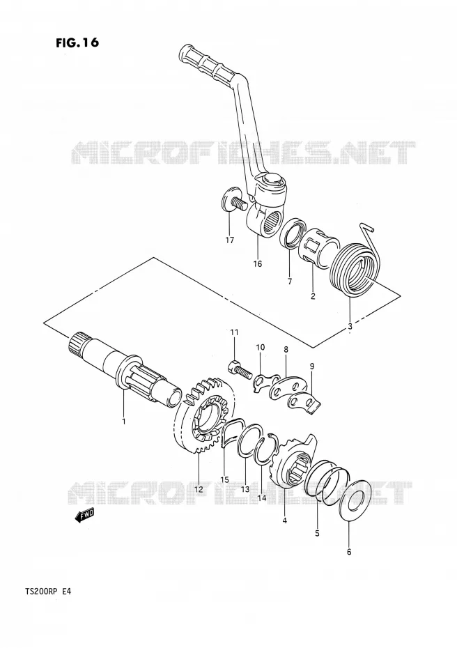 KICK Suzuki MOTO 200 TS-R 1993  TS200R P (E04,E24)