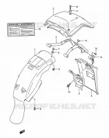 GARDE BOUE ARRIERE pour Suzuki TS-R 200 1991