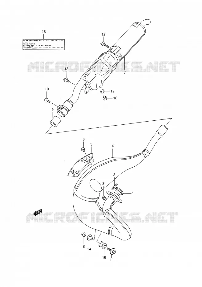 SILENCIEUX Suzuki MOTO 200 TS-R 1992  TS200R N (E03,E28,E33)