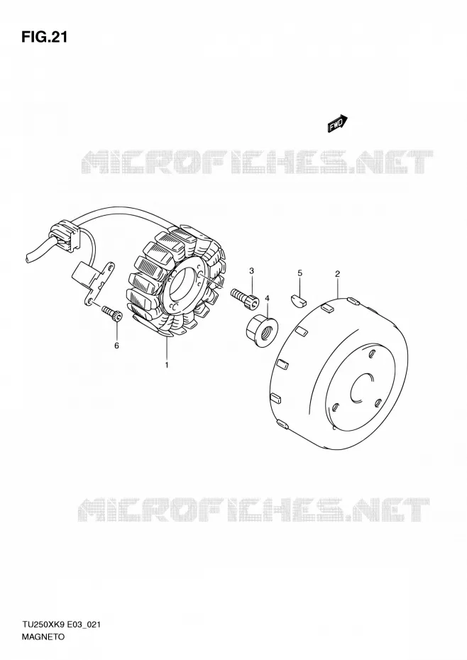 ALLUMAGE ROTOR - STATOR Suzuki MOTO 250 TU 2010  TU250XL0