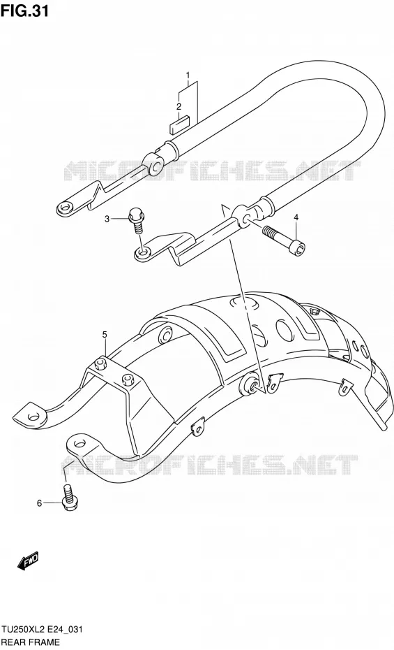 BOUCLE ARRIERE Suzuki MOTO 250 TU 2012  TU250XL2(E24)