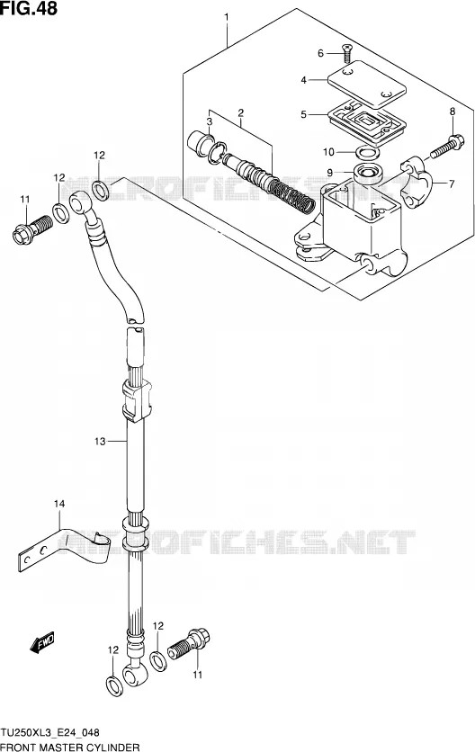 MAITRE CYLINDRE AVANT Suzuki MOTO 250 TU 2013  TU250X L3 (E24)