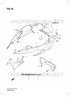 CARENAGES ARRIERE (UH125GL3 P19) pour Suzuki BURGMAN 125 2012