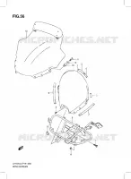PARE BRISE (UH125ZEL3 P19) pour Suzuki BURGMAN 125 2012