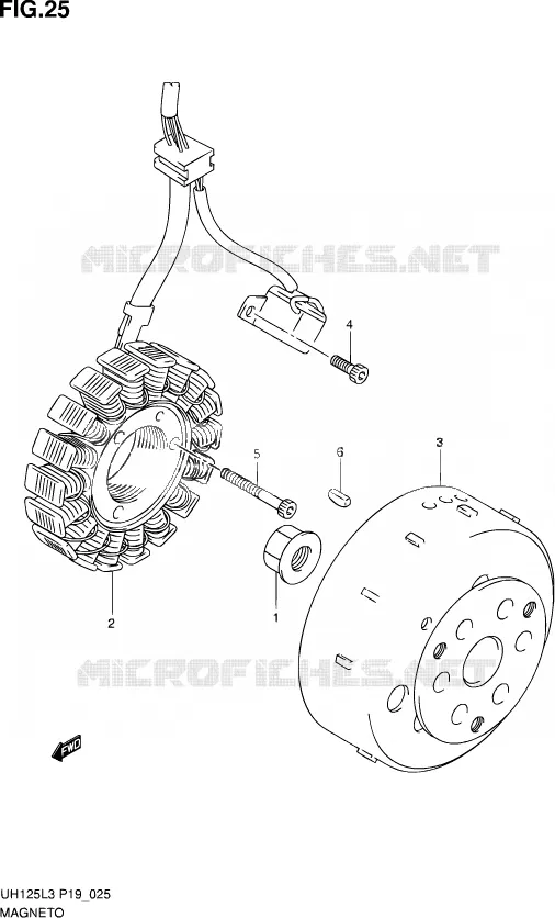ALLUMAGE ROTOR - STATOR Suzuki SCOOTER 125 BURGMAN 2012  UH125 L3/UH125Z L3/UH125ZE L3 (P19)