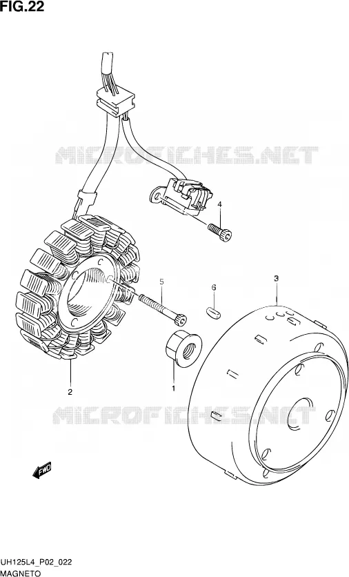 ALLUMAGE ROTOR - STATOR Suzuki SCOOTER 125 BURGMAN 2014  UH125 L4 (P02)