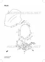 PARE BRISE (UH125ZL3 P19) pour Suzuki BURGMAN 125 2013
