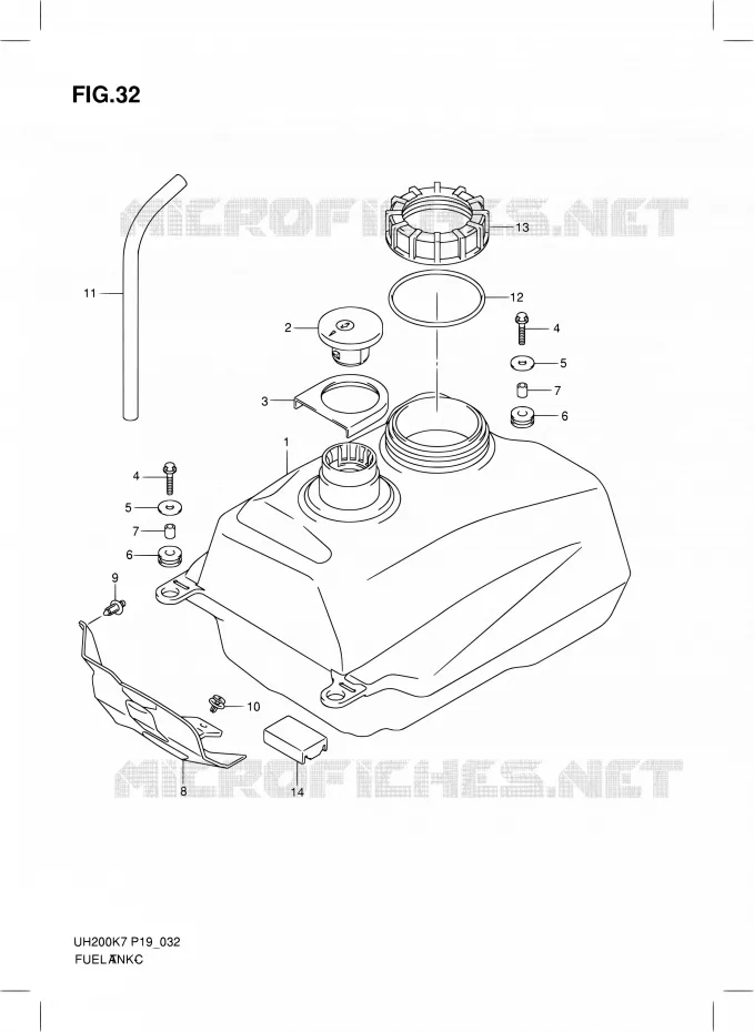 RESERVOIR D'ESSENCE Suzuki SCOOTER 200 BURGMAN 2007  UH200K7(E19)