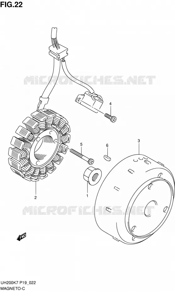 ALLUMAGE ROTOR - STATOR Suzuki SCOOTER 200 BURGMAN 2010  UH200L0(E02)