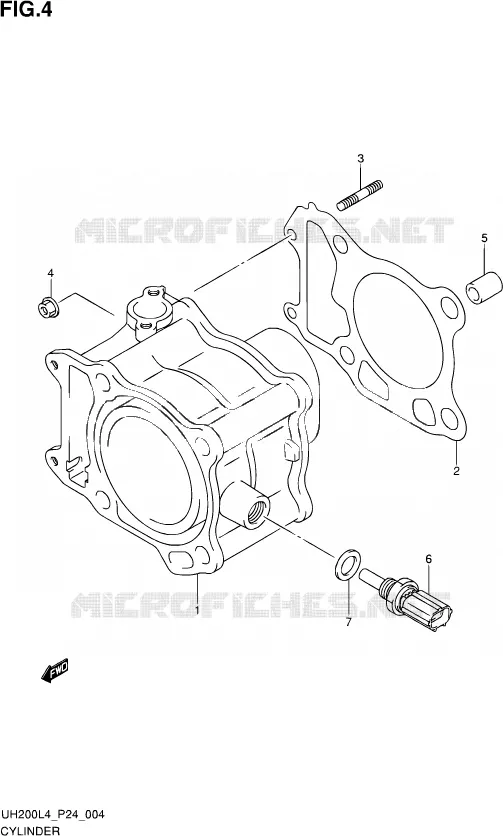CYLINDRE Suzuki SCOOTER 200 BURGMAN 2014  UH200 L4 (P24)