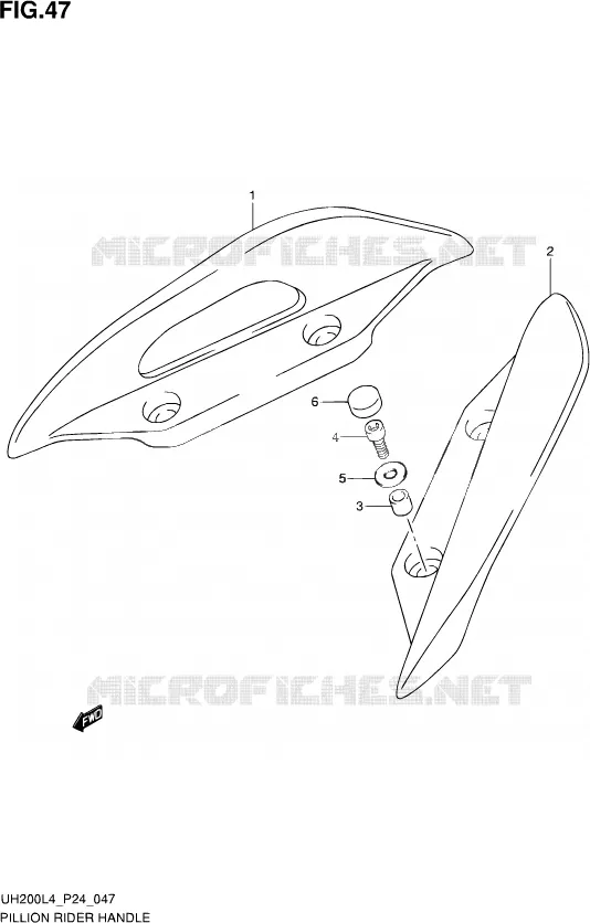 SUPPORT DOSSERET Suzuki SCOOTER 200 BURGMAN 2014  UH200 L4 (P24)