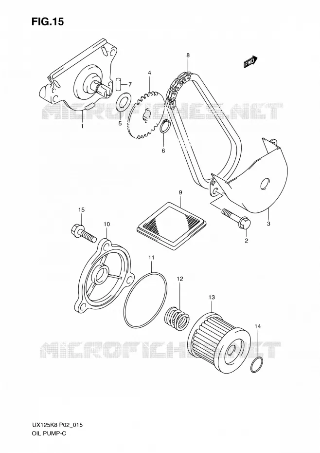POMPE A HUILE Suzuki SCOOTER 125 SIXTEEN 2010  UX125L0(P19)