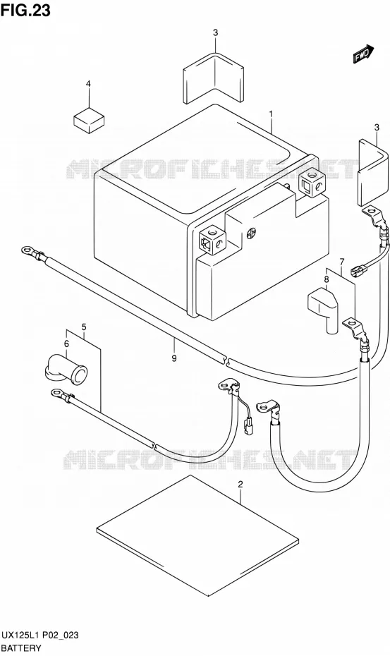 BATTERIE Suzuki SCOOTER 125 SIXTEEN 2011  UX125L1(P19)