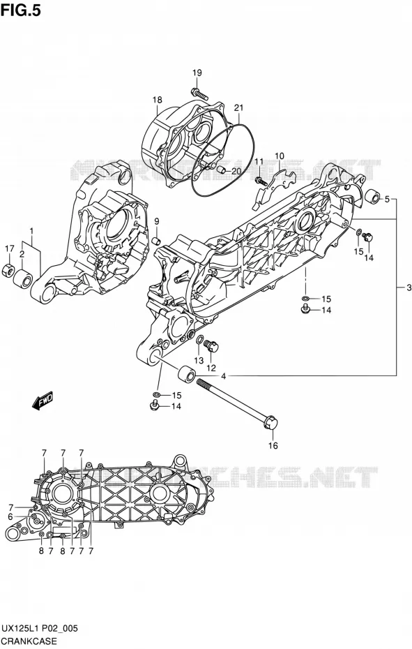 CARTER Suzuki SCOOTER 125 SIXTEEN 2012  UX125L1(P19)