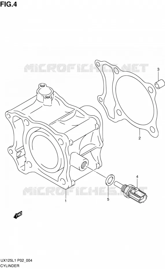 CYLINDRE Suzuki SCOOTER 125 SIXTEEN 2011  UX125L1(P19)