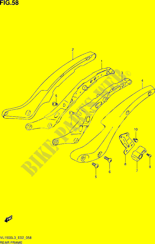 BOUCLE ARRIERE (VL1500L3 E19) pour Suzuki INTRUDER 1500 2013