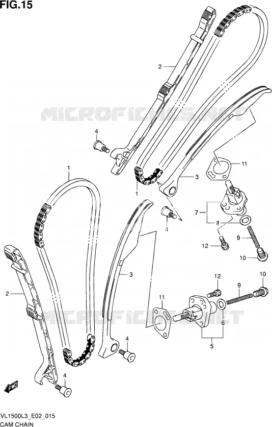 DISTRIBUTION Suzuki MOTO 1500 INTRUDER 2013  VL1500 L3 (E02)