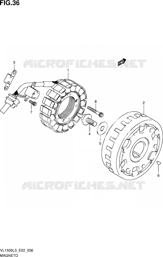 ALLUMAGE ROTOR - STATOR Suzuki MOTO 1500 INTRUDER 2013  VL1500 L3 (E19)