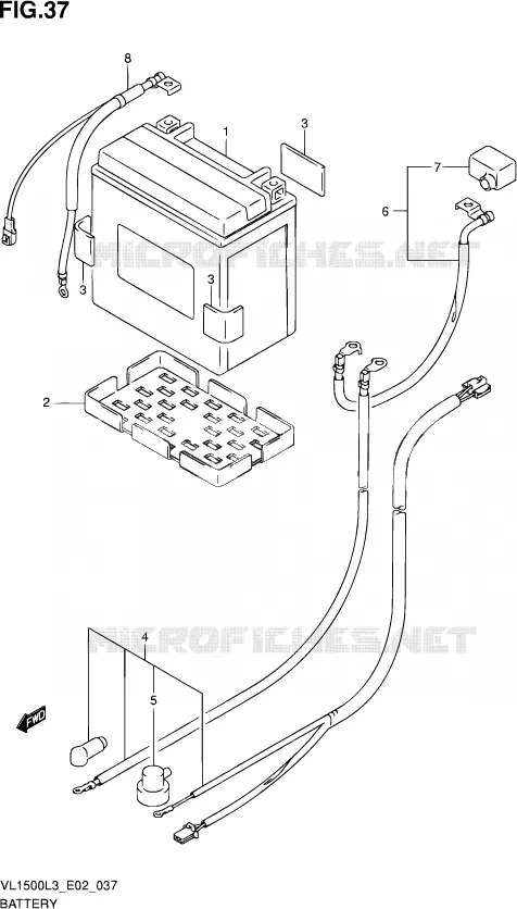 BATTERIE Suzuki MOTO 1500 INTRUDER 2013  VL1500 L3 (E19)