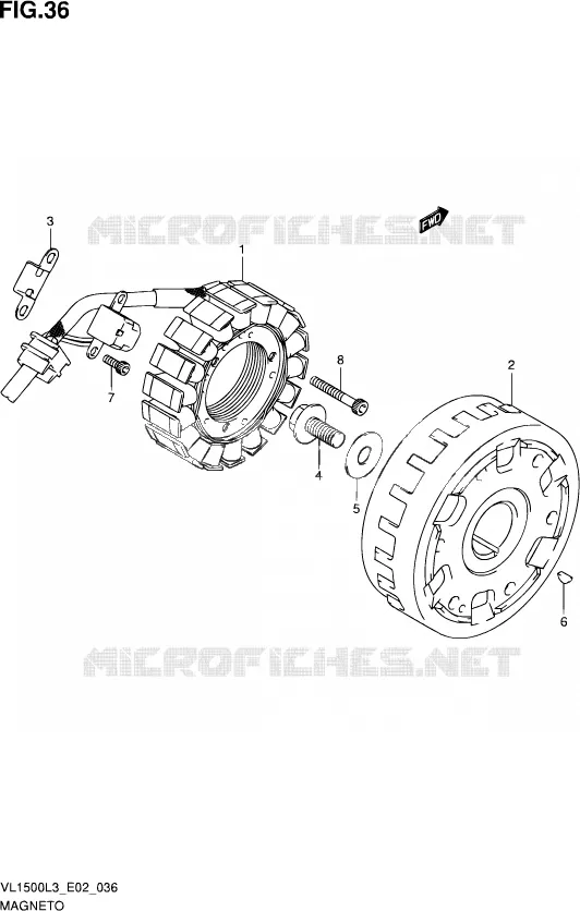 ALLUMAGE ROTOR - STATOR Suzuki MOTO 1500 INTRUDER 2013  VL1500B L3 (E19)