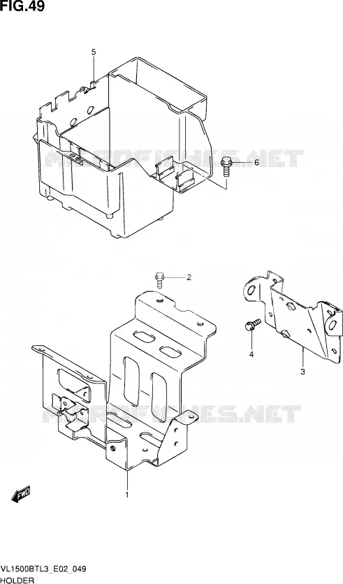 SUPPORT Suzuki MOTO 1500 INTRUDER 2013  VL1500B TL3 (E19)