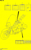 ETIQUETTE (VL1500BTL3 E02) pour Suzuki INTRUDER 1500 2013