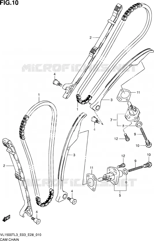DISTRIBUTION Suzuki MOTO 1500 BOULEVARD 2013  VL1500T L3 (E03,E28,E33)