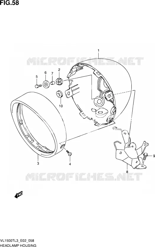 BOL DE PHARE Suzuki MOTO 1500 INTRUDER 2013  VL1500T L3 (E19)