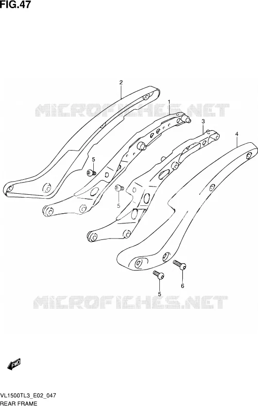 BOUCLE ARRIERE Suzuki MOTO 1500 INTRUDER 2013  VL1500T L3 (E19)