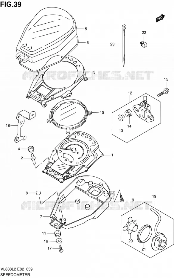 COMPTEUR (VL800L2 E24) Suzuki MOTO 800 VOLUSIA 2012  VL800L2