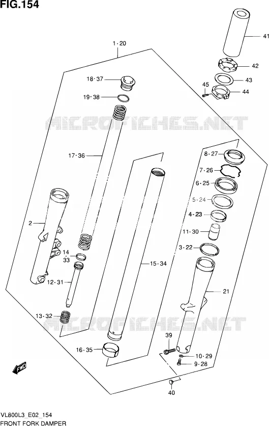 FOURCHE Suzuki MOTO 800 VOLUSIA 2013  VL800 L3 (E02)