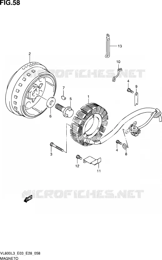 ALLUMAGE ROTOR - STATOR Suzuki MOTO 800 VOLUSIA 2013  VL800 L3/VL800T L3/VL800C L3