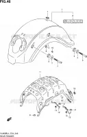 GARDE BOUE ARRIERE pour Suzuki MARAUDER 800 2014
