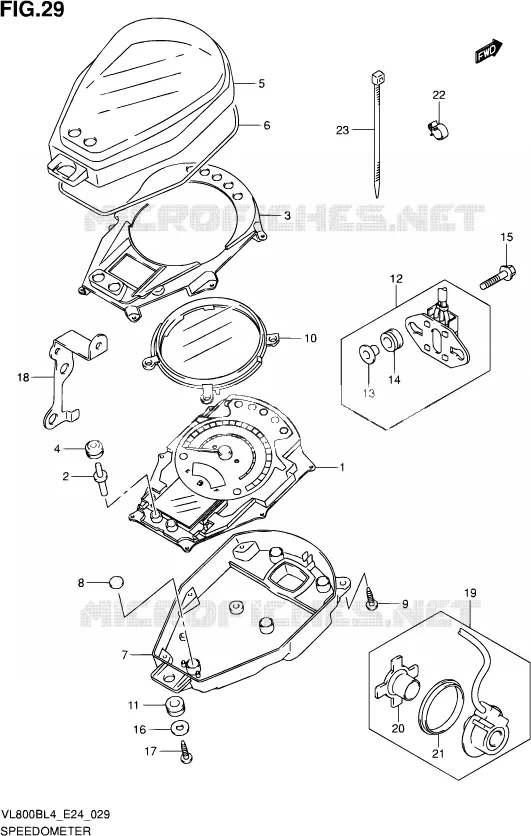 COMPTEUR Suzuki MOTO 800 MARAUDER 2014  VL800B L4 (E24)