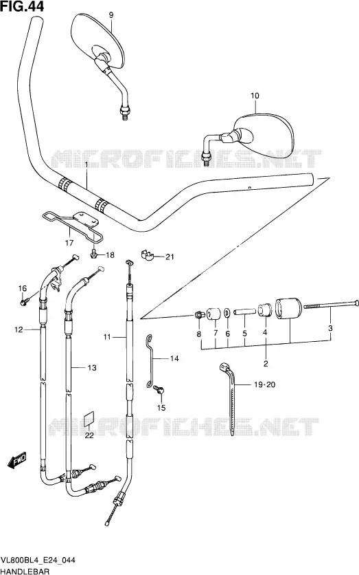 GUIDON Suzuki MOTO 800 MARAUDER 2014  VL800B L4 (E24)