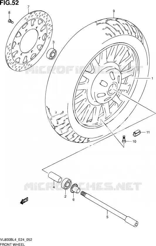 ROUE AVANT Suzuki MOTO 800 MARAUDER 2014  VL800B L4 (E24)