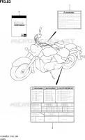 ETIQUETTE (VL800BL4 E19) pour Suzuki INTRUDER 800 2014