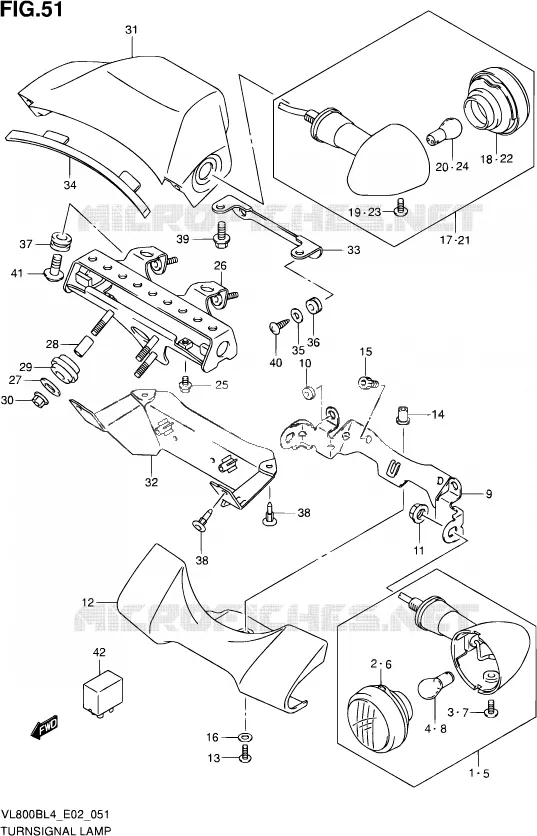 CLIGNOTANTS (VL800BUEL4 E19) Suzuki MOTO 800 INTRUDER 2014  VL800BUE L4 (E19)
