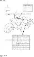 ETIQUETTE (VL800CL3 E02) pour Suzuki VOLUSIA 800 2013